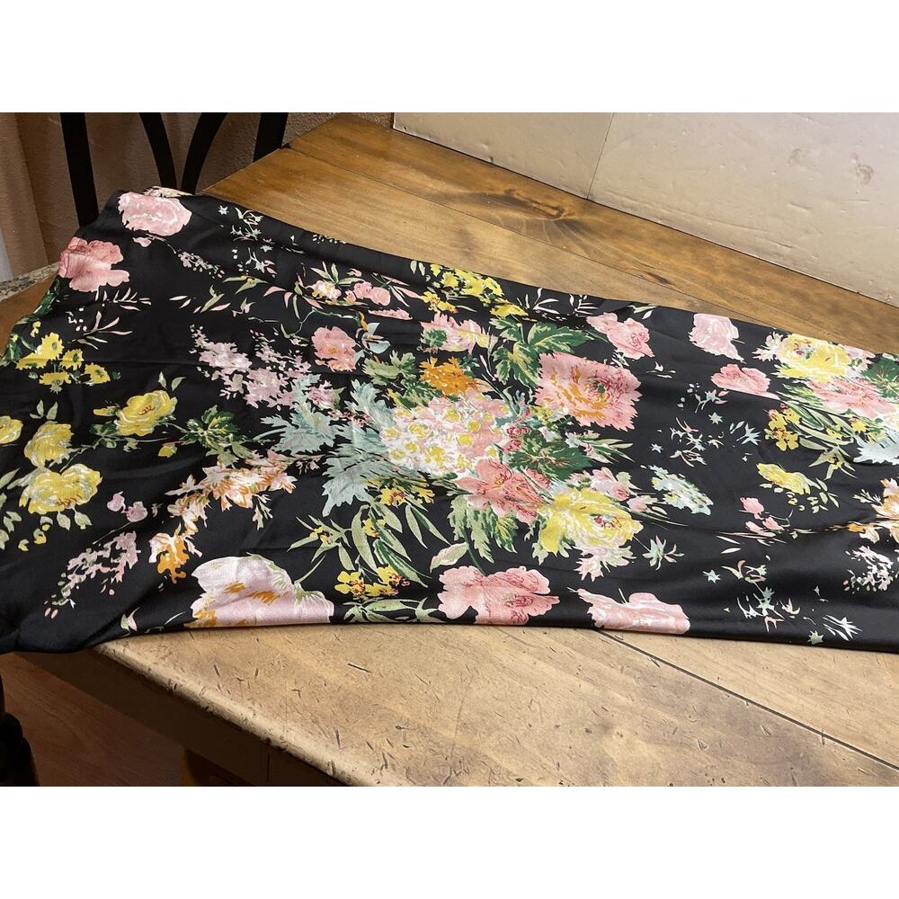Petal & Pup Black Floral High-Neck Midi Dress - Picture 6 of 12